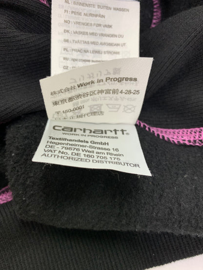 カーハート WIP Black Contrast-Stitch Drawstring Hoodie I027373 パーカー M ブラック ITY5C6W2A71S