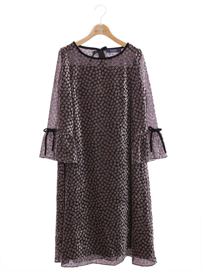 エムズグレイシー 411102 ワンピース 40 ピンク 花 リボン ITA4L1RVU0ZE