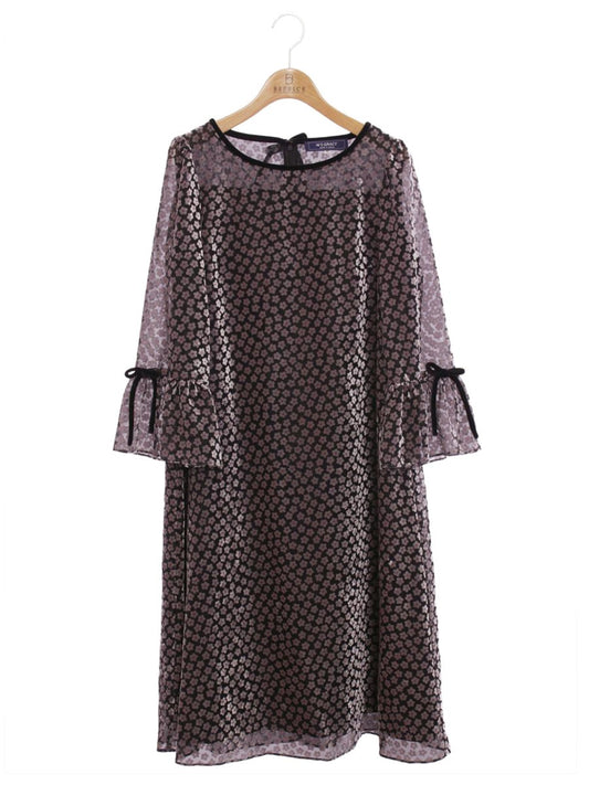 エムズグレイシー 411102 ワンピース 40 ピンク 花 リボン ITA4L1RVU0ZE