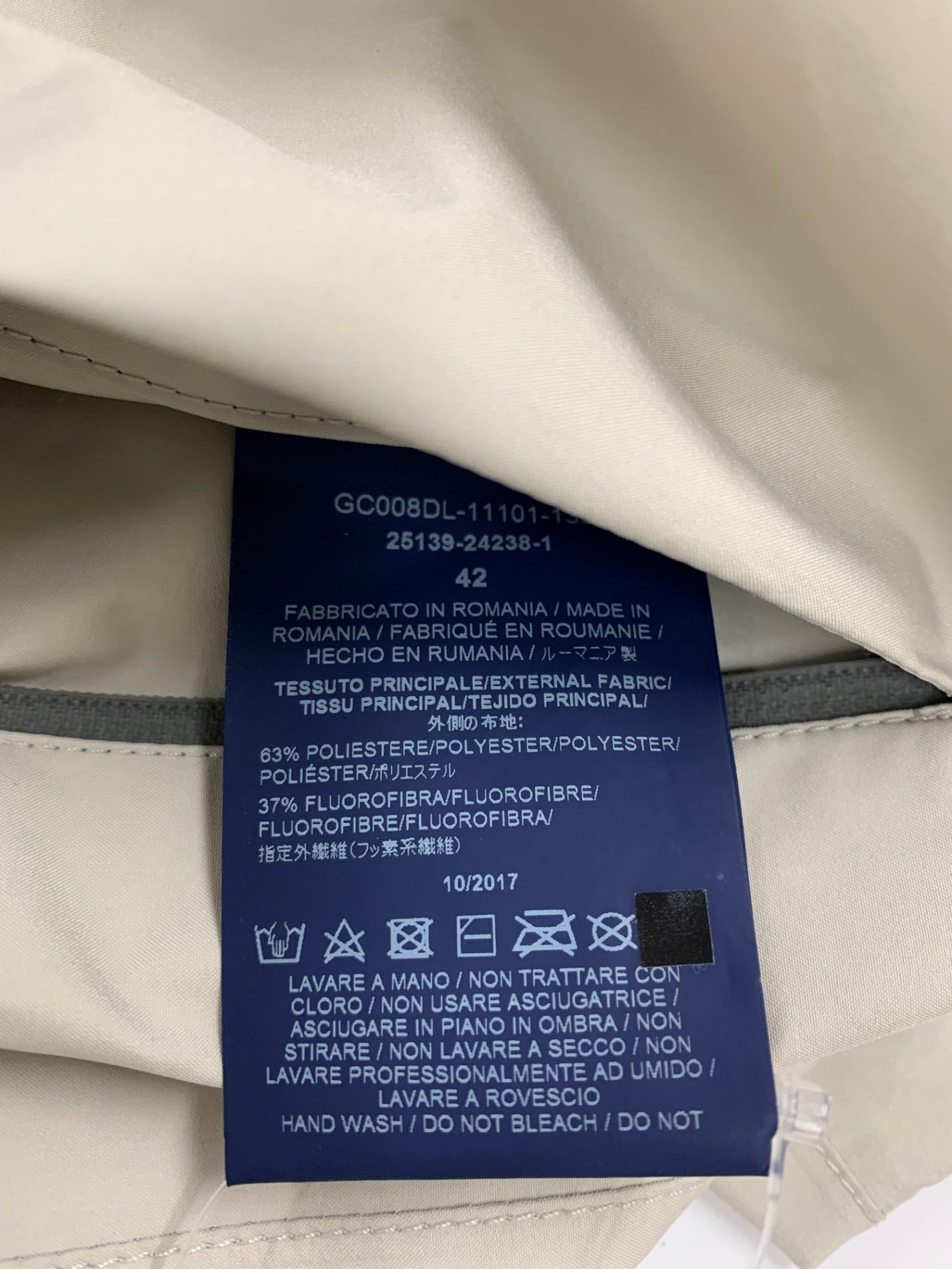 ヘルノ GC008DL ジャケット 42 グレー ゴアテックス フード 2way ワイドスリーブ IT0ONPEIWN4U