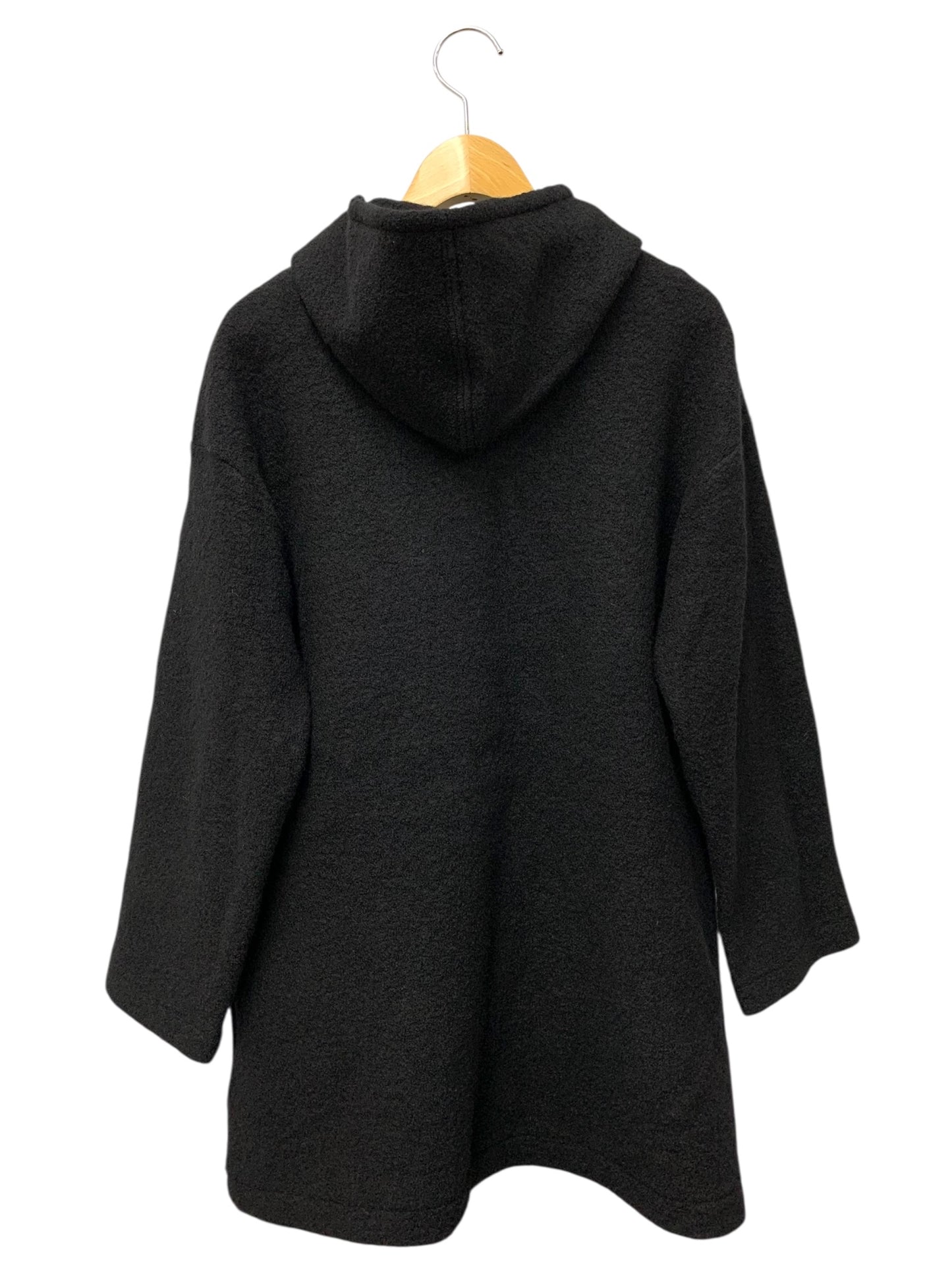 エムズグレイシー 728569 コート 38 ブラック ウール フード付き レッキスファー ITPIR9XCCWK4