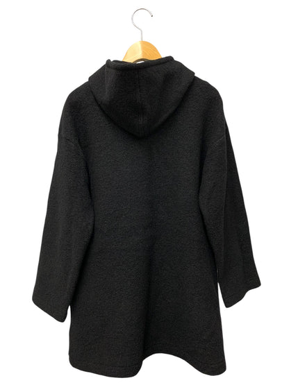 エムズグレイシー 728569 コート 38 ブラック ウール フード付き レッキスファー ITPIR9XCCWK4