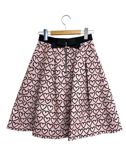 エムズグレイシー Heart Motif Skirt 817502 スカート 36 ピンク ハート柄 ITIG0OTBBR5G