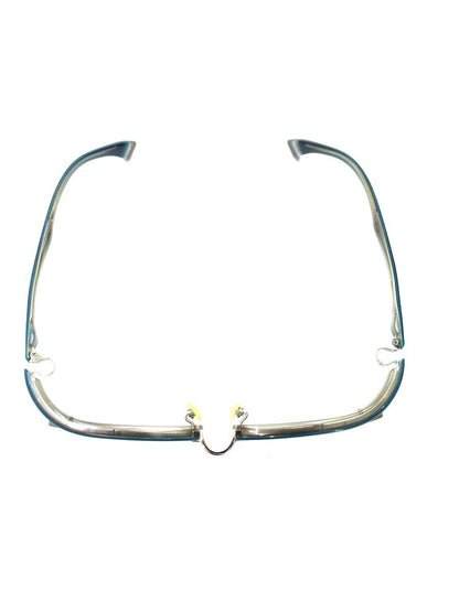 フォーナインズ M-09 メガネ ブルーグリーン ハーフリム スクエア IT0TKBH4LRMO