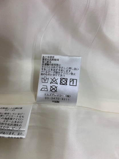 エムズグレイシー 417513 スカート 40 アイボリー フェイクパール バルーン ITDGPJDRXDOM
