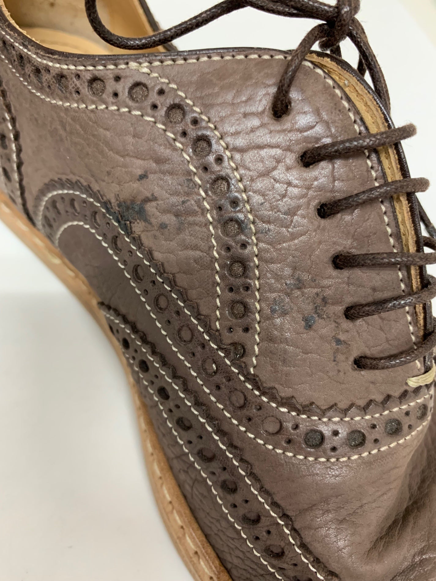 サントーニ 9814 シューズ 6 ブラウン 革 ウイングチップ ITEFI4VXIQ1W