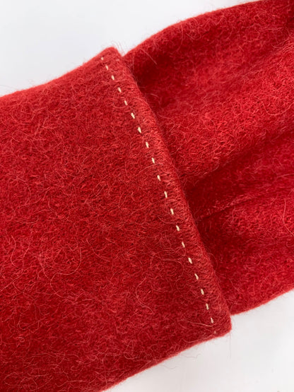 エムズグレイシー 624554 ジャケット 42 レッド アルパカ混 2B ITOPEZ1NCQJ8