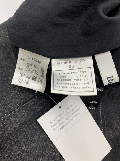 ルネ 6345030 パンツ 36 ブラック デニム調 ウエストギャザー ITZVIW8YT5OG