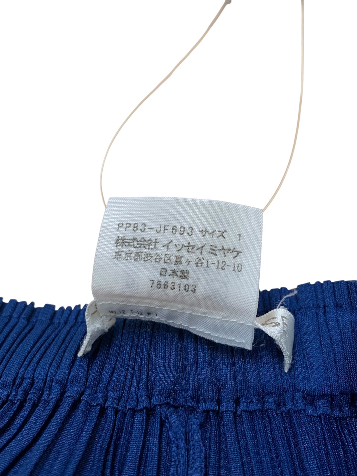 プリーツプリーズイッセイミヤケ PP83-JF693 パンツ 1 ブルー バイカラー IT9S5CQB37KP
