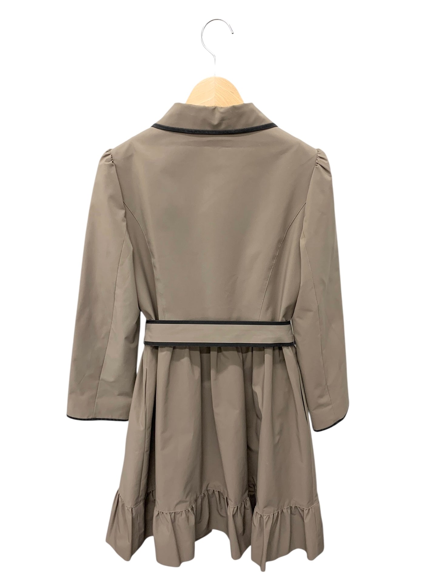 エムズグレイシー 529502 コート 38 ブラウン カメリア Wジップ ウエストリボン ITY52JH4IJPQ