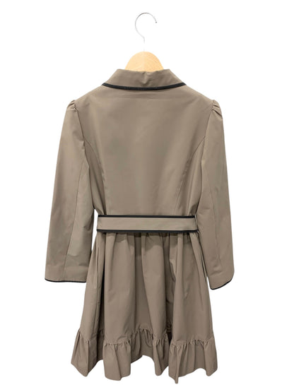 エムズグレイシー 529502 コート 38 ブラウン カメリア Wジップ ウエストリボン ITY52JH4IJPQ