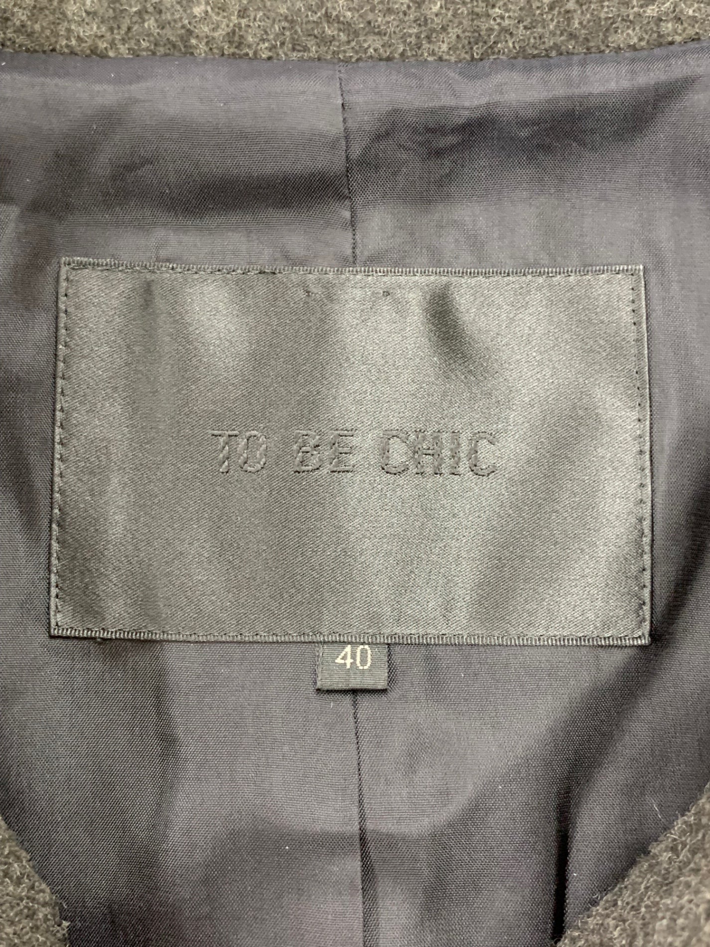 トゥービーシック UWF82-820-08 コート 40 グレー 襟ビジュー ウール ITM61REFKYQ6