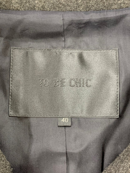 トゥービーシック UWF82-820-08 コート 40 グレー 襟ビジュー ウール ITM61REFKYQ6