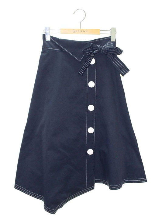 エムズグレイシー Asymmetry Skirt 917136 スカート 36 ネイビー アシンメトリー IT0UPGQRJSDS