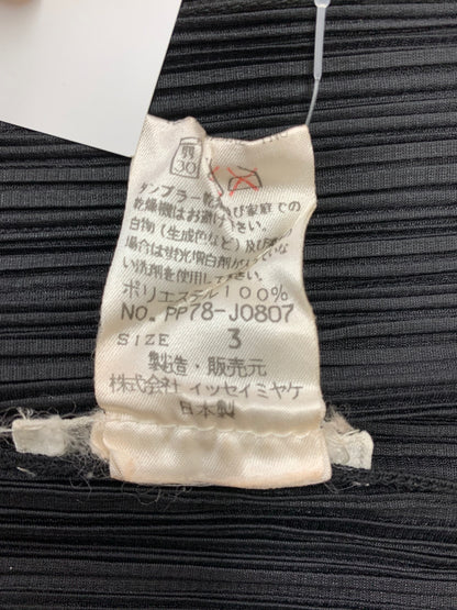 プリーツプリーズイッセイミヤケ PP78-JO807 ジャケット 3 ブラック ノーカラー ITW21REOARH2