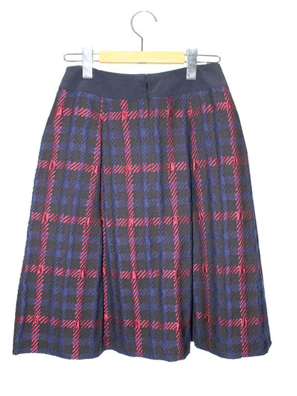 エムズグレイシー 727507 スカート 40 ブラック/ネイビー/ピンク タック IT8XGEXDQQ2E