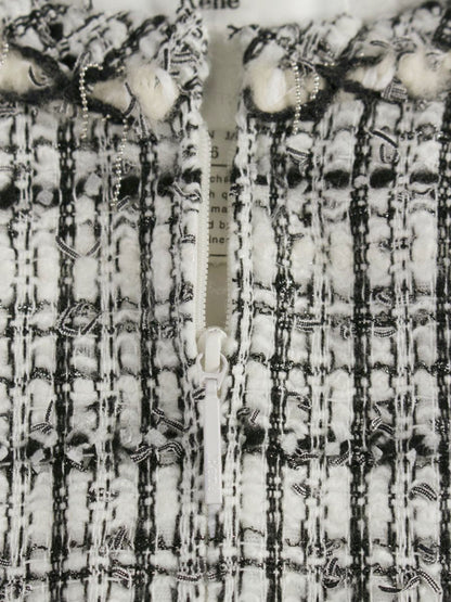 ルネ 6736430 ワンピース 36 ブラック/ホワイト TISSUE ツイード IT7ZVIET88K4