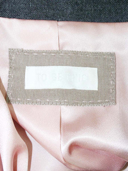 トゥービーシック UCF81-812-08 ジャケット 38 チャコール 3B テーラード ウール混 ITWGF6D4MZNG