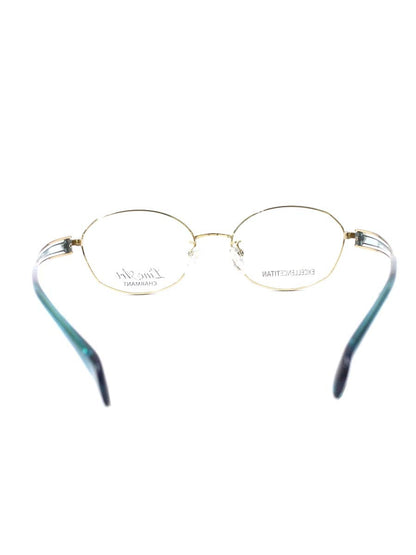 ラインアートシャルマン XL1745 メガネ グリーン/ゴールド コンビフレーム  フルリム オーバル ITLVEEB61P4S