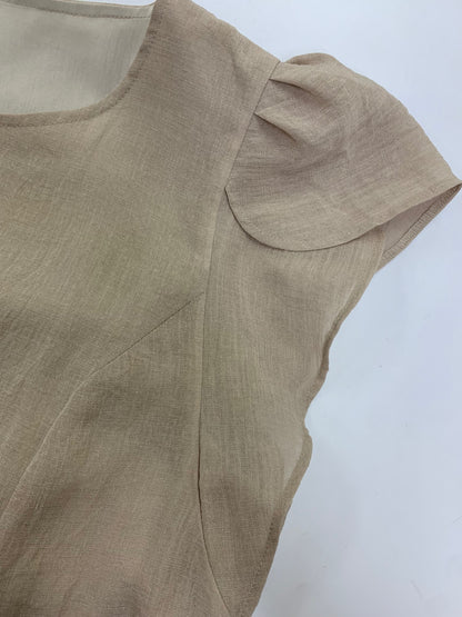 ルネ Frill Sleeve Dress 5136020 ワンピース 38 ベージュ フリル ITUJPGRDGD98