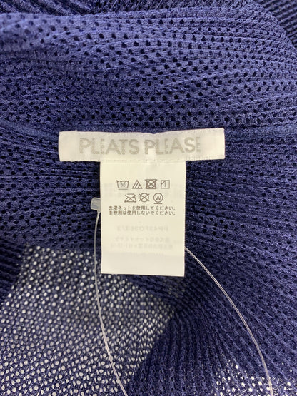 プリーツプリーズイッセイミヤケ PP43FO363 カーディガン 3 ネイビー 24AW IT30N5LV2FEY