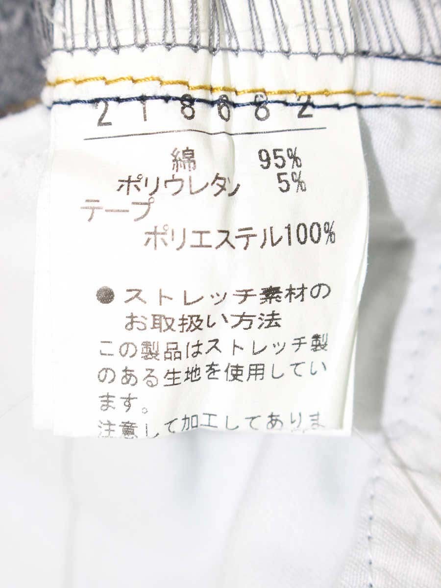 アルベロベロ 218682 パンツ M ネイビー デニム ギャザー加工 ぶたさんモチーフ ITA0O62I5A7C