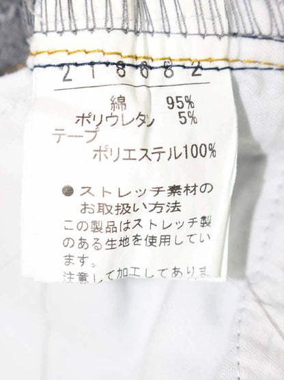 アルベロベロ 218682 パンツ M ネイビー デニム ギャザー加工 ぶたさんモチーフ ITA0O62I5A7C