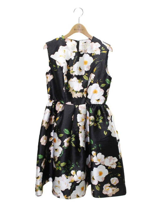 チェスティ 9W509A ワンピース 0 ブラック フラワープリント IT1KEOA3Y4XU