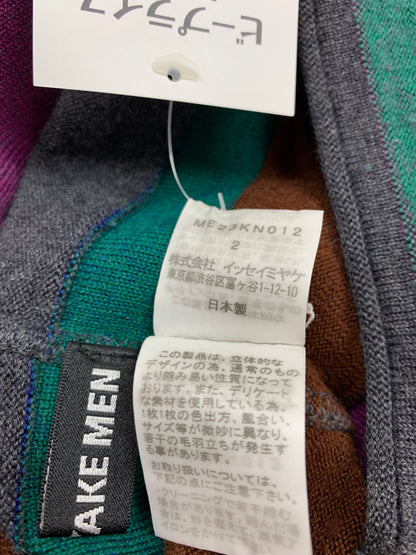 イッセイミヤケメン ME23KN012 ニット 2 マルチカラー ボーダー ウール ITTE0LXCFQ9I 【SALE】