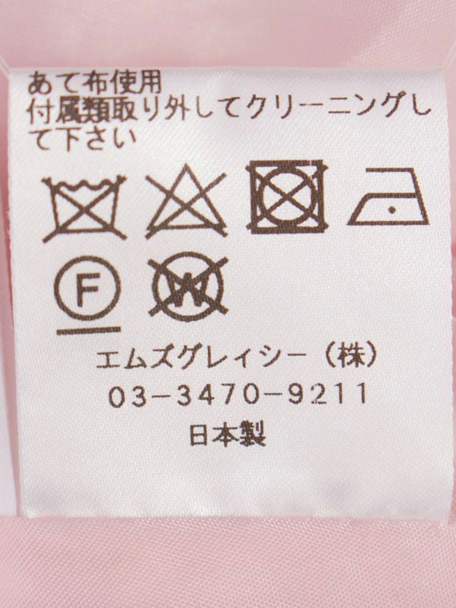 エムズグレイシー 811507 ワンピース 40 ピンク リボンモチーフ チェック ITPT86S04XVC