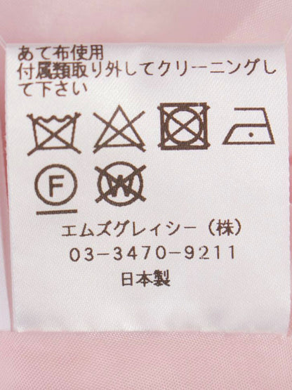 エムズグレイシー 811507 ワンピース 40 ピンク リボンモチーフ チェック ITPT86S04XVC