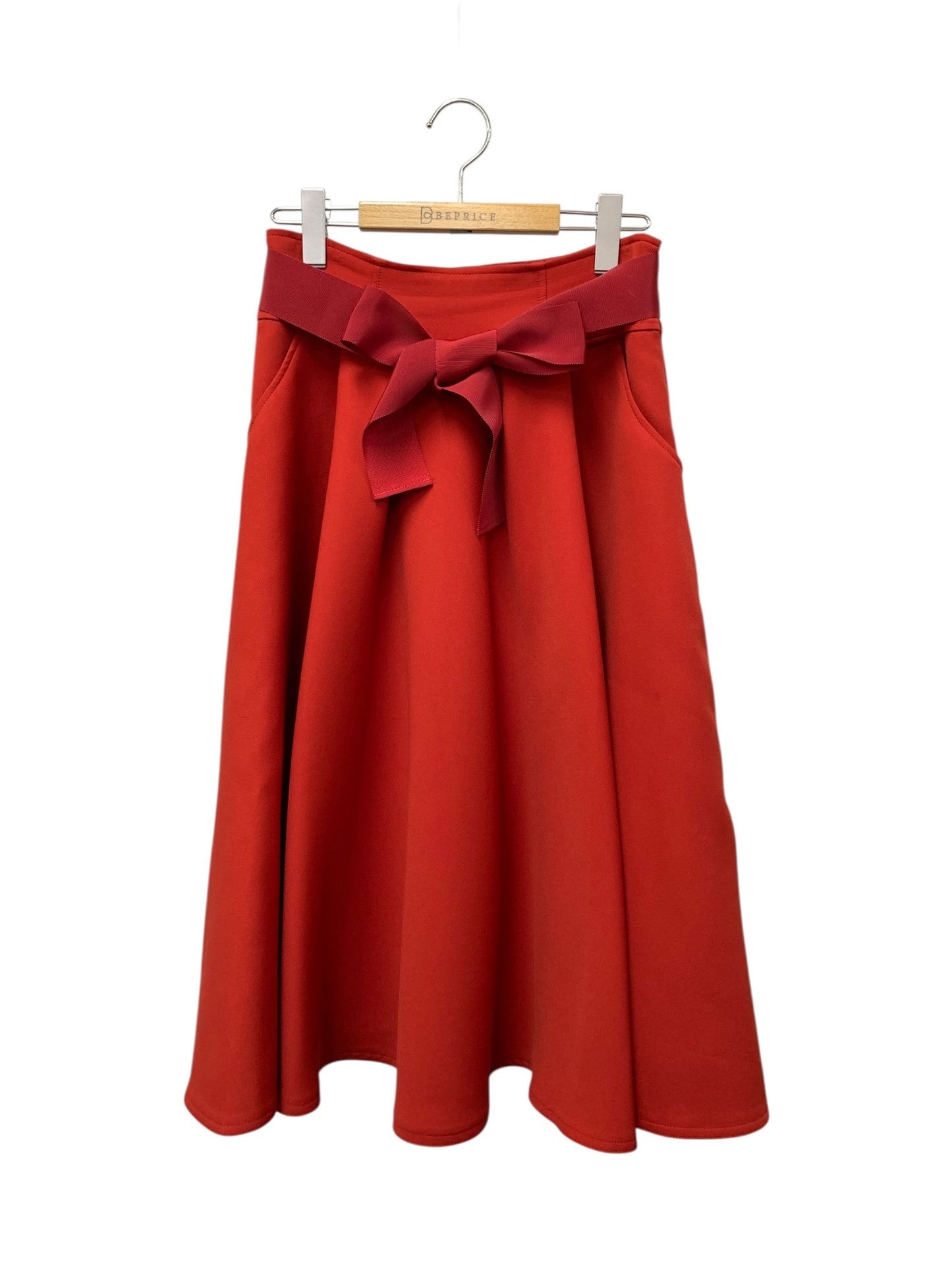 エムズグレイシー 117617 スカート 38 レッド フレア ITT7VFK7YF8G