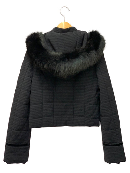 フォクシーブティック Stitching Hoodie 38807 ジャケット 38 ブラック 中綿 フォックスファー IT6OENRF8Q7K