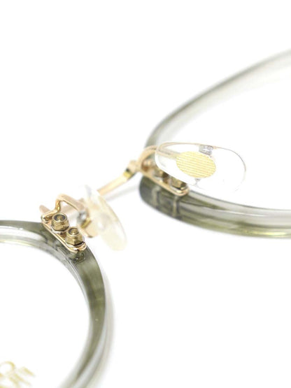 クレイトンフランクリン 595 LGS メガネ クリアカーキ コンビフレーム フルリム ボストンシェイプ IT038PAT7544