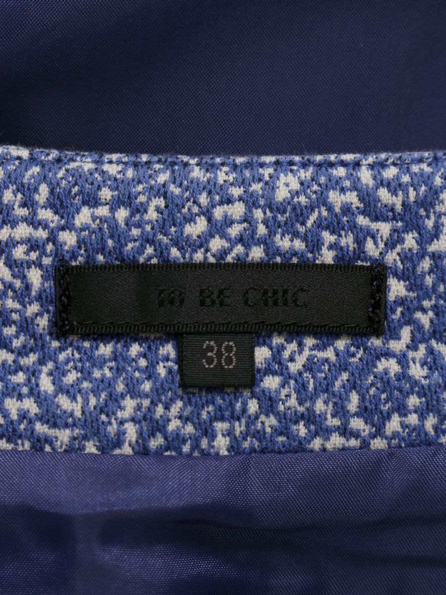 トゥービーシック W5S10-326-24 スカート 38 ブルー タックフレア ITRNALQDATVY