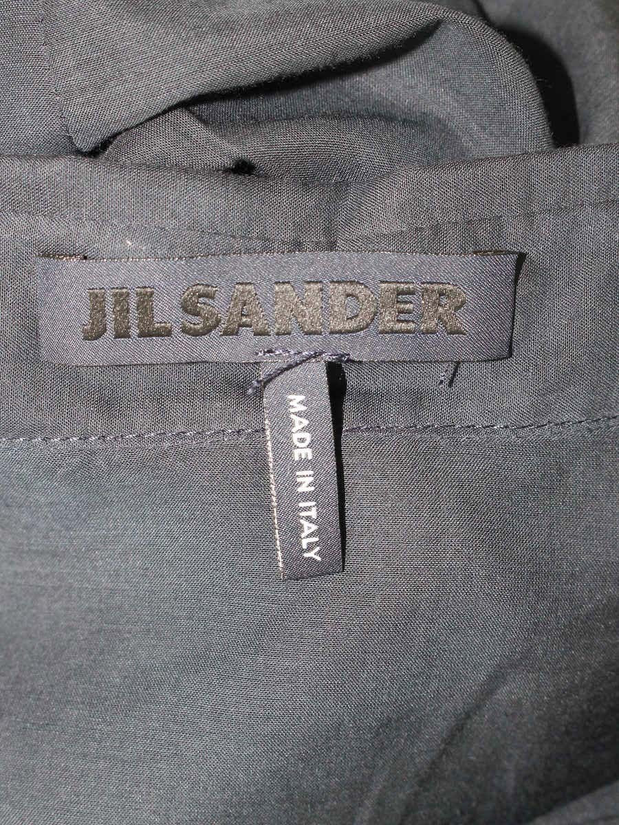 ジルサンダー JDW305A JW073 シャツ 36 ネイビー シルク混 シアー IT4YV6FK3T4C 【SALE】
