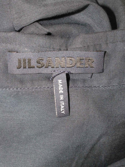 ジルサンダー JDW305A JW073 シャツ 36 ネイビー シルク混 シアー IT4YV6FK3T4C 【SALE】