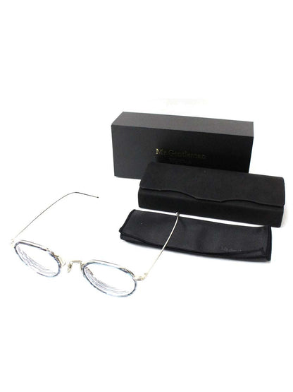 ミスタージェントルマン EDWARD COL.P メガネ シルバー/ブルー メタルフレーム フルリム クラウンパント ITV4JIH2YMBO 【SALE】