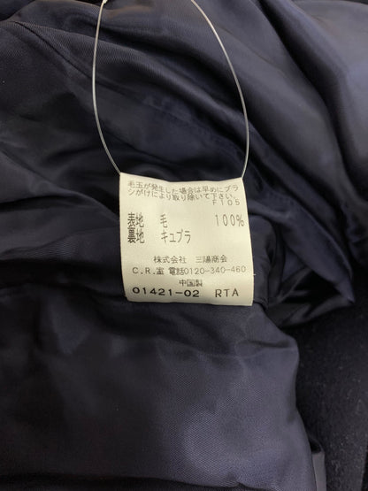 トゥービーシック W5B52-438-29 トレンチコート 40 ネイビー ウール ITHPBWKBPHWQ