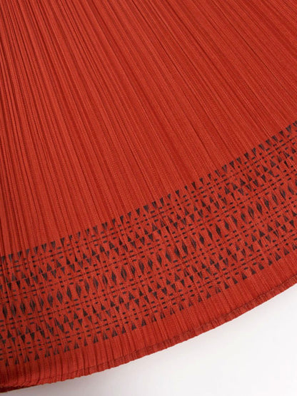 プリーツプリーズイッセイミヤケ PP73-Jk601  トップス 3 オレンジ プリーツ IT15E1CDIFTV 【SALE】