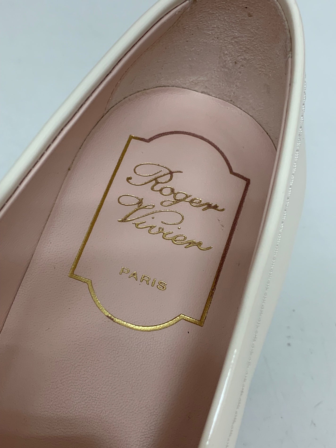 ロジェヴィヴィエ ローファー 36 アイボリー レンジャー パテントレザー クリスタル ITGKLDAU37IO