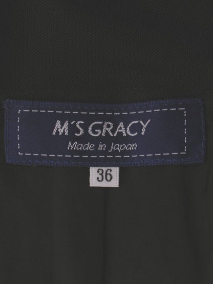 エムズグレイシー 011109 ワンピース 36 ブラック ティアード フレア ITABCBVI6TB8