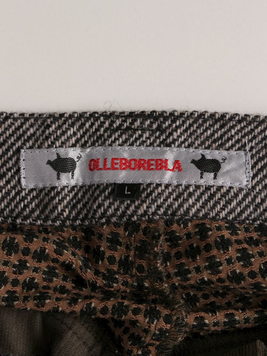 アルベロベロ 418015 パンツ F カーキグリーン コーデュロイ パッチワーク ビジュー ITTECGZJV1T4