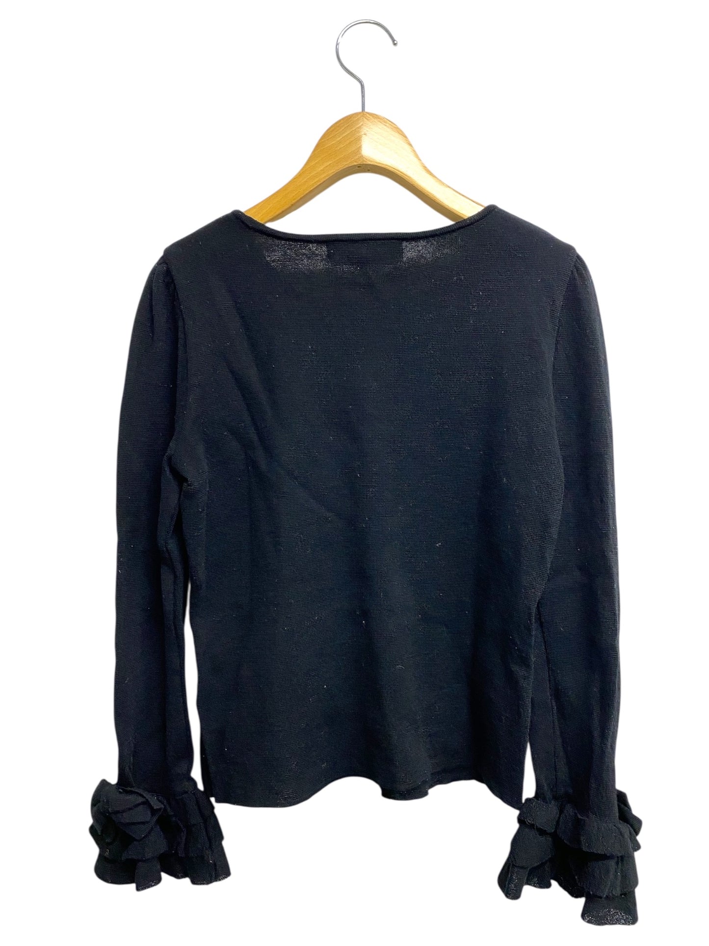 エムズグレイシー Frilled Knit 918533 ニット 38 ブラック ITDXND95328G 【SALE】