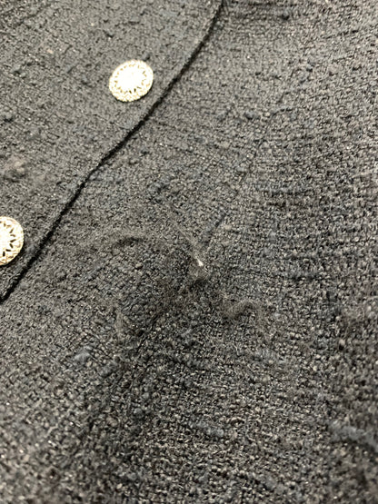 フォクシーニューヨーク collection Valette Skirt 42674 スカート 38 ブラック ツイード ジュエルボタン IT1VYASUYOE1