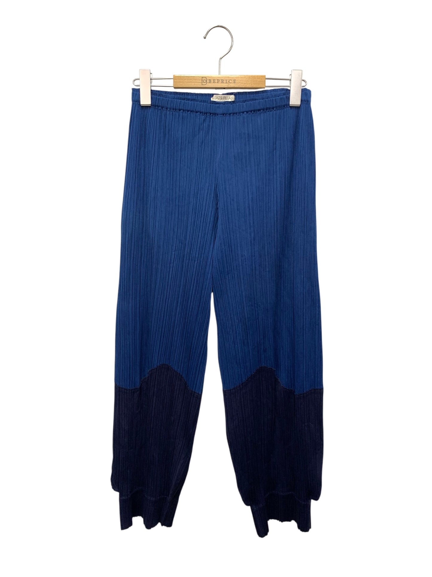 プリーツプリーズイッセイミヤケ PP83-JF693 パンツ 1 ブルー バイカラー IT9S5CQB37KP