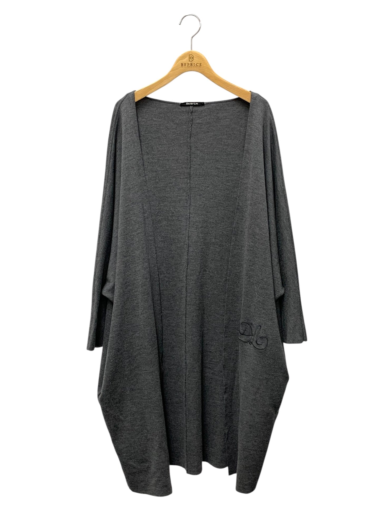 デイジーリン ウォッシャブルデイジーハンプトン 06745 ロングカーディガン グレー ITM8TGOHV5ZQ