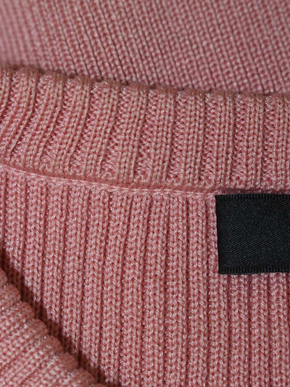 ルネ basic 5212020 カーディガン 34 ピンク パールボタンケーブル編み ITT9Q3EL1N94