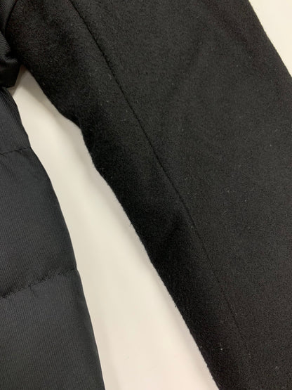 モラビト 2185-31502 ピーコート 38 ブラック ウール ナイロン IT51K9RSE88G