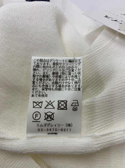 エムズグレイシー 618304 ニット 38 ホワイト リボン インスタ掲載品 IT30L2LWQPFS